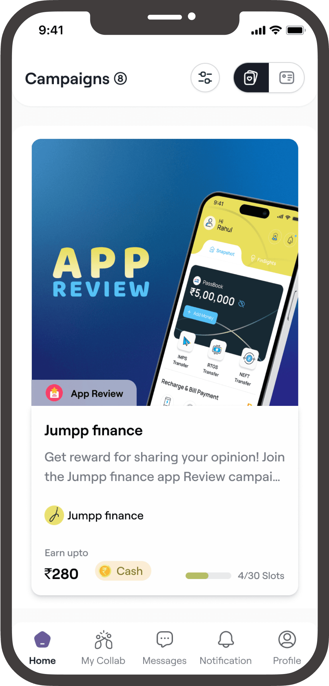 Mobile App Interface